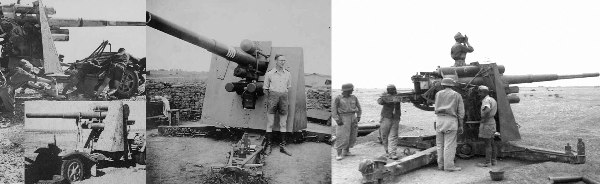 German Krupp Flak 36 with Flak Rohr 18 gun barrel & sd. 202 tow vehicle Battle of EL Alamein, North Africa, June 1942