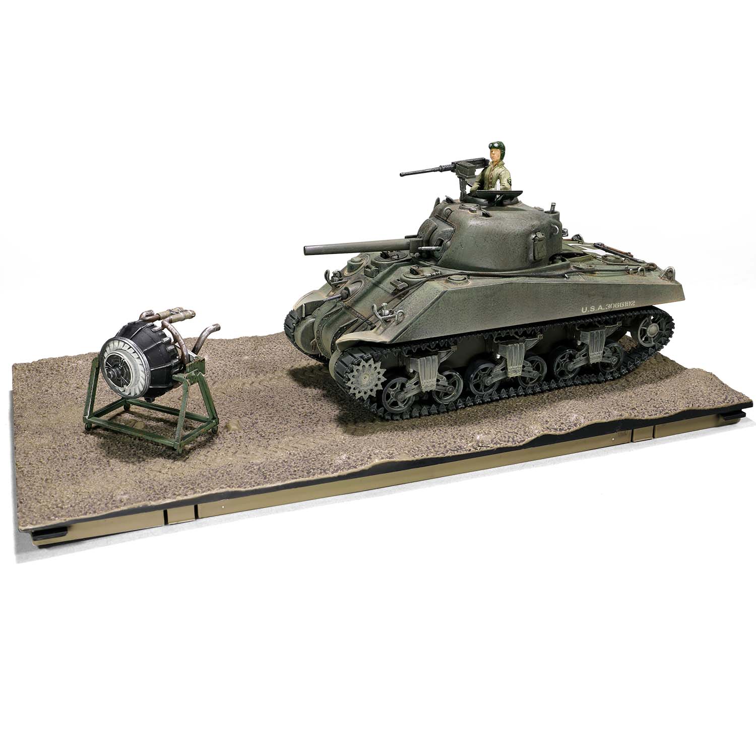 U.S. Sherman M4 (75) tank 753th Tank Battalion, Gustav Line, Italy 1944