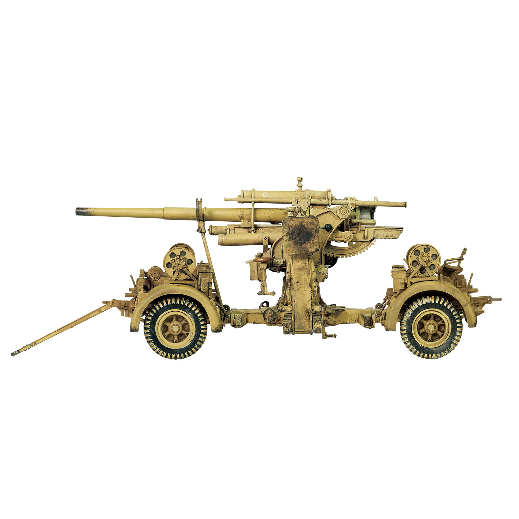 Krupp Flak 36 with Flak Rohr 18 gun barrel & sd. 202 tow vehicle Battle of EL Alamein, North Africa, June 194