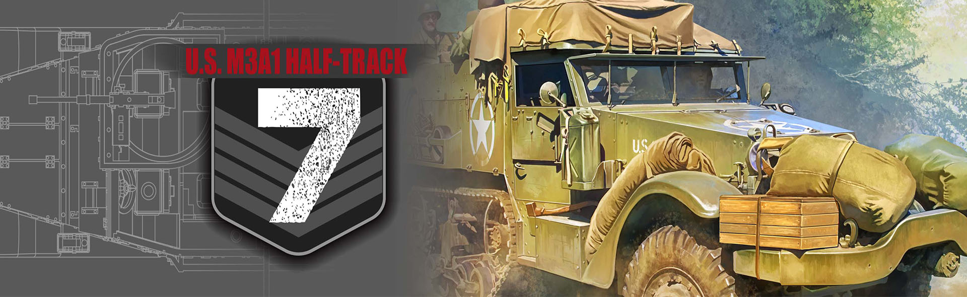 M3A1 Half-track Normandy, 1944