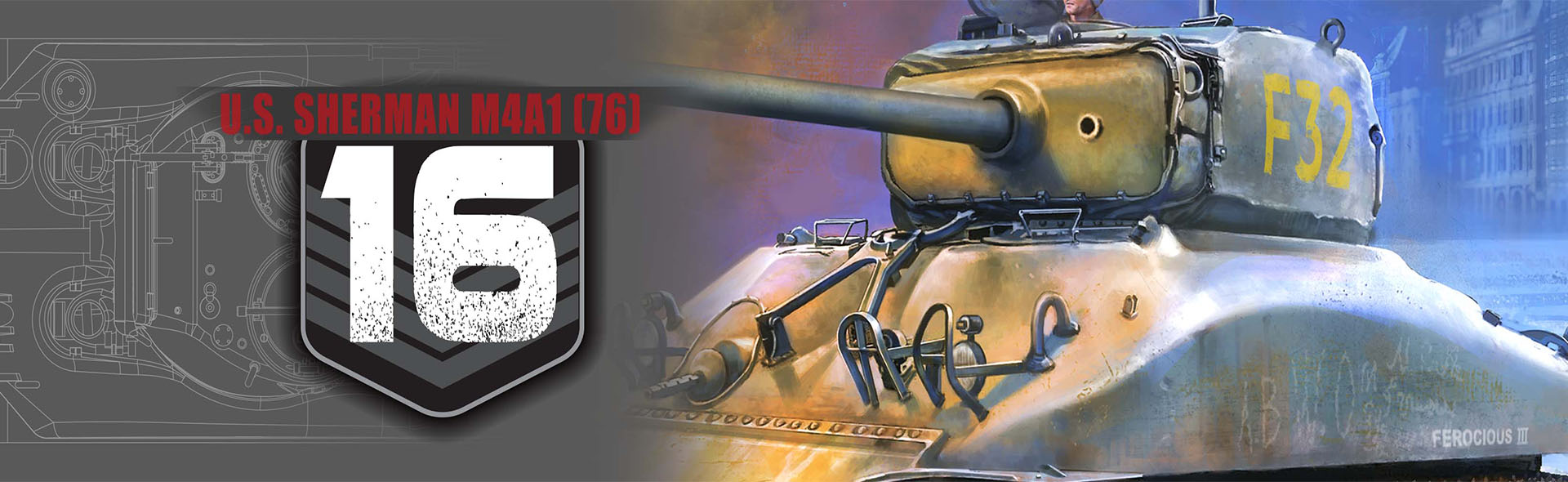 Sherman M4A1 (76) tank 33rd Armored Regiment  3rd Armored Division  Belgium  Spetember 1944