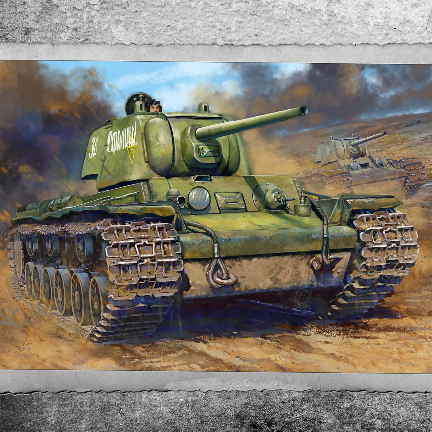 KV-1 tank, Model 1941 (Reinforced welded turret) 2nd Battalion, 145th Armored Brigade, Western Front May 1942