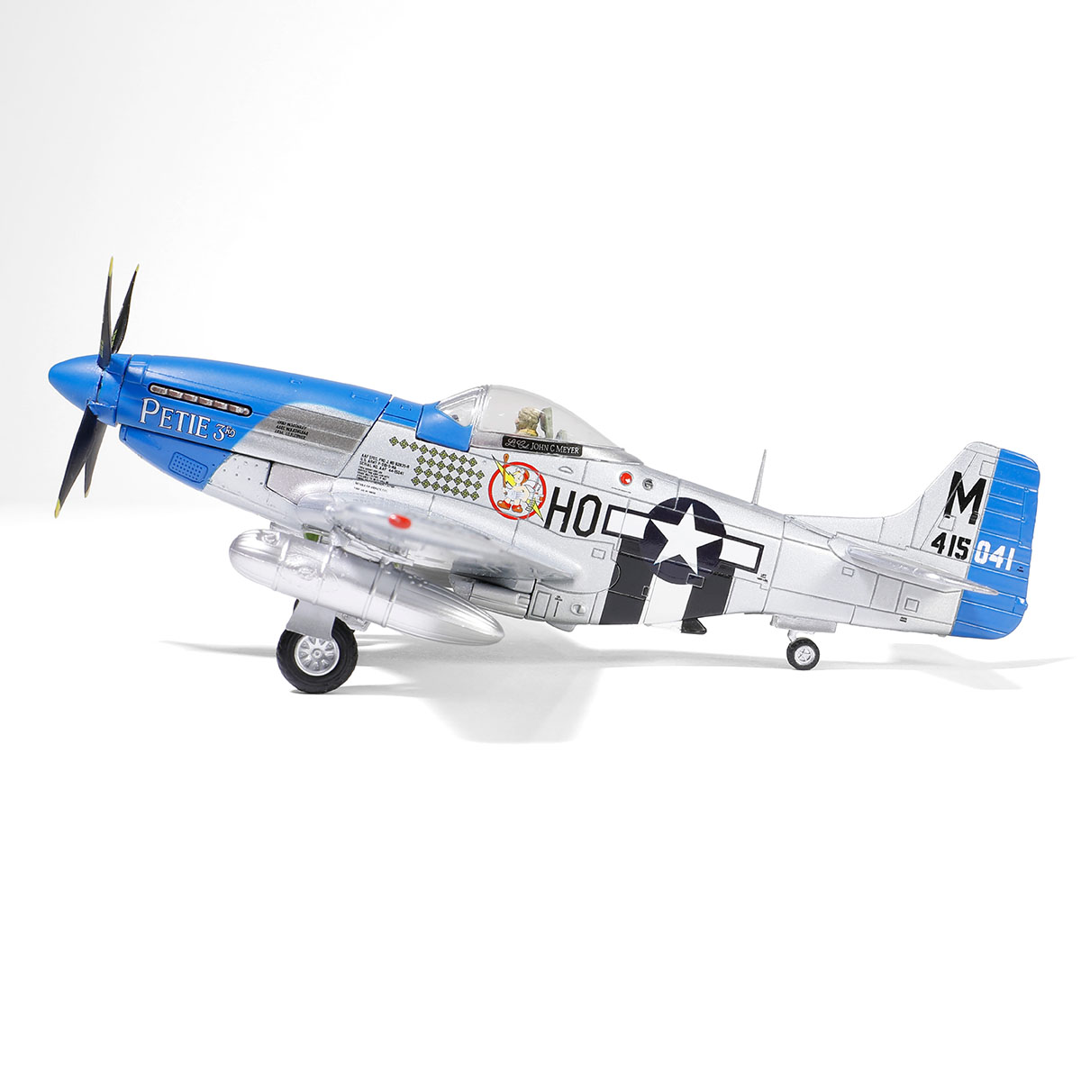 P-51D Mustang aircraft fighter "Petie 3rd", Lt. Col. John C. Meyer, 487th Fighter Squadron, 352nd Fighter Group, USAAF