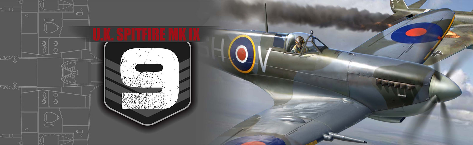 Spitfire MK. IX aircraft Britain Air Defence  August, 1942