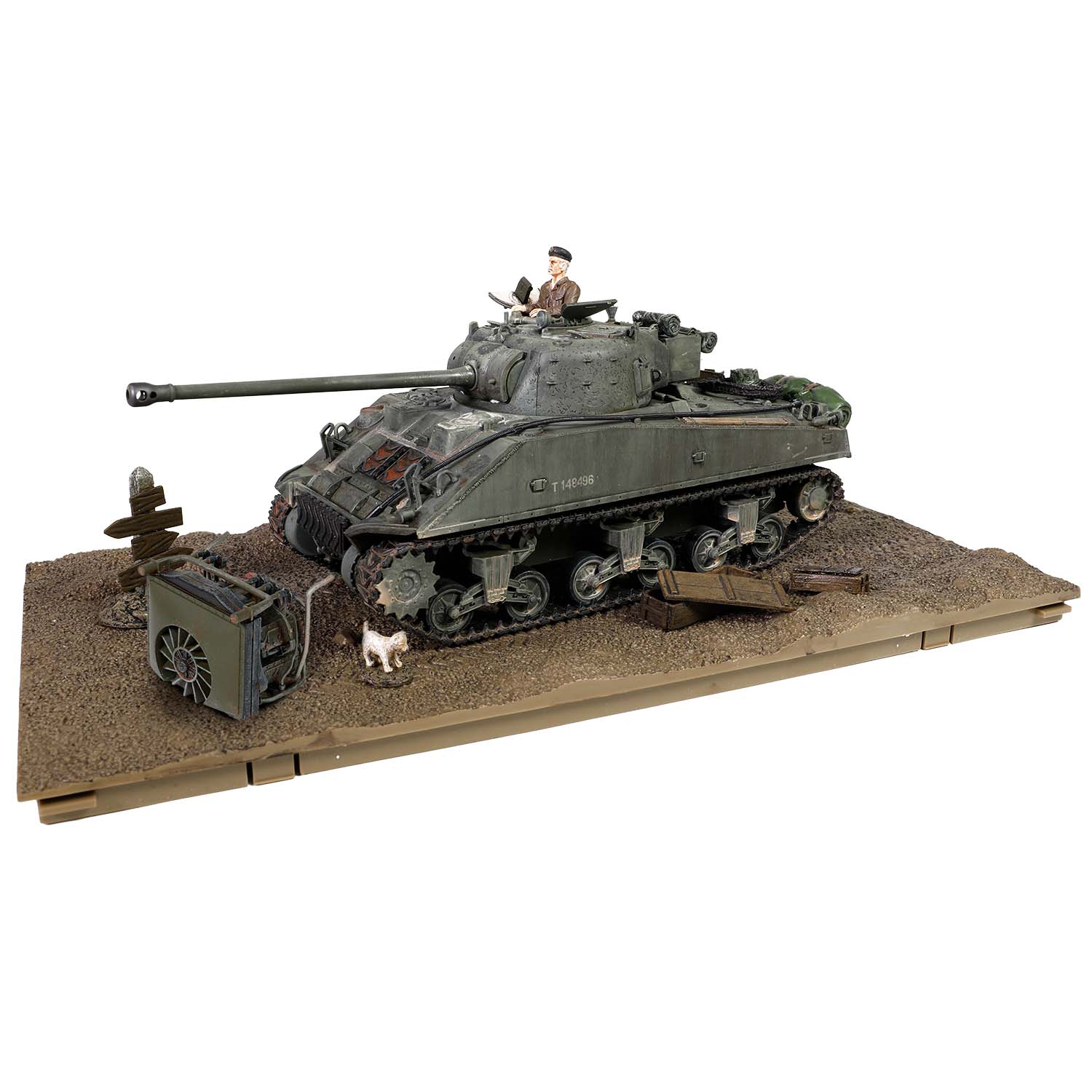 British Sherman Firefly Vc. 8th Armoured Brigade, 24th Lancer, 13/18th Hussars, Normandy 1944